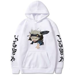 Sweat à capuche d'anime de trèfle noir pour hommes femmes mignonnes mignonnes à imprimer graphique élancois