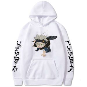 Black Clover Anime Hoodies for Men Women Cute Asta Impresión gráfica Pármeros Y2K Swears de gran tamaño Haruku Casual Streetwear