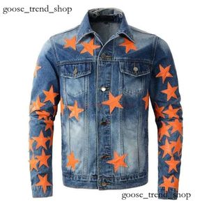 Zwarte jas Denim Blauw Casual Trend Merkjas Amires Jas Amies Trend 663 Heren Top Denim AM Nieuw Denim Star Slim Fit Kledingontwerper 795