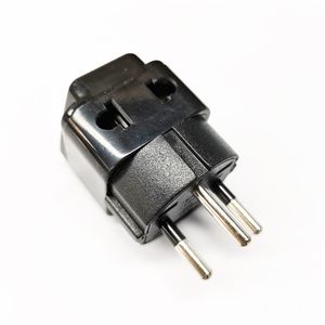 Adaptador de viaje ISRAEL de Color negro, 10A, 250V, toma de corriente de 2 vías, cambio de enchufe AU/US/EU/UK a enchufe con conexión a tierra de Israel-3Pin/10 Uds.