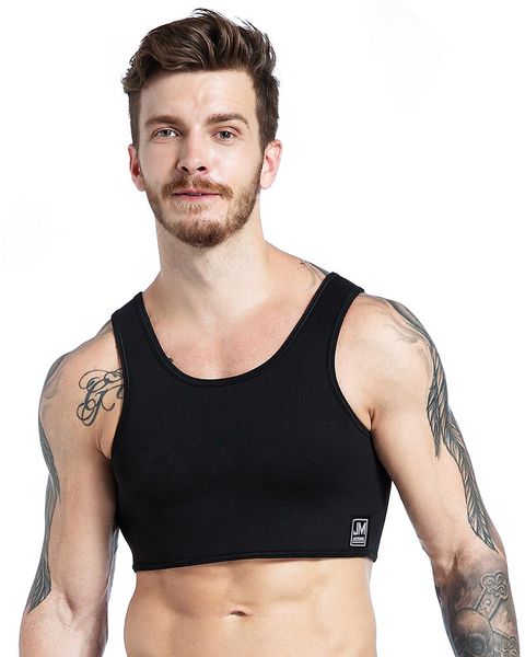 Couleur noire été gilet coton débardeur t-shirt hommes t-shirt décontracté lâche gilets sans manches