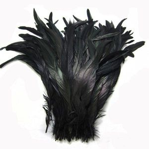 Coque noire queue de coq plume queue de coq plume couleur noire bricolage plume plumes de mariage 30-35cm 12-14 pouces coq