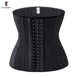 Noir Crème 3 Crochet Et Oeil 25 Booned En Acier Latex Taille Formateur Fajas Ceinture Ceintures Ceinture Plus La Taille Sous-Vêtements Corselet Femmes 231225