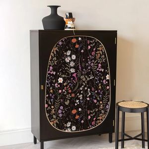 Black Crush Floral PVC Wallpaper Dark Flower Leaves Furniture Renovatiestickers Classic waterdichte vinyl badkamer decor 240415