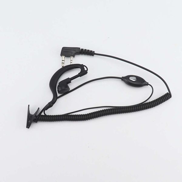 Cable de auriculares curvos negros walkie talkie universal oreja de gama alta colgando tensión auricular baofeng 5r