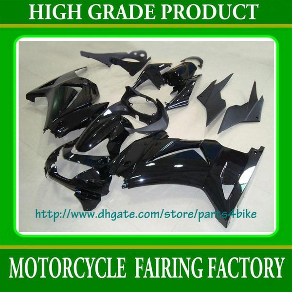 Kit de car￩nage de course personnalis￩e noire Kawasaki ninja 250r ex 250 2008 2009 2011 2011 Ex250 08 09 10 11 RX3A267F