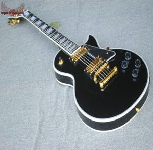 Black Custom Shop 1958 Ebony Fingerard Guitar Guitar Gold Hardware chinois China China Guitar3774927