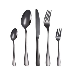 Zwarte bestek set roestvrijstalen bestek Silverware Mes Lepel Forl Set