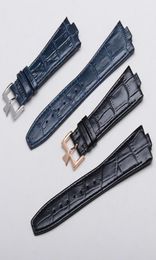 Bracelets en cuir de vache véritable, noir, bleu foncé, adaptés à la montre constantin 47660000G9829, cosse 25mm 9mm, bracelets de montre à l'étranger, 7275916