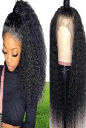 Black Deep Kinky Curly 360 Lace Frontal Synthetic Wig Babyhair Tile résistant à la chaleur Fibre Cheveux humains pour femmes48013205105303