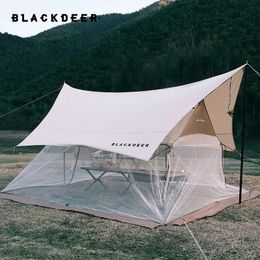 Black-Dier Summer Cauopy Anti-Mosquito Mesh tente 5-8 personnes sur le terrain Ventilation de camping 240422