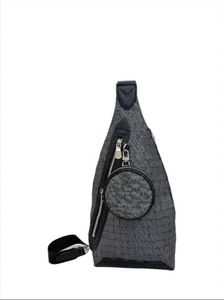 Noir Designer Sling Chest Sac à bandoulière Sac à bandoulière Damier Toile Sangle réglable Mens Sac à bandoulière en cuir de luxe Packs extérieurs