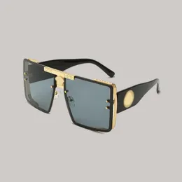 Gafas de sol de diseño negro Mujeres UV400 Lunette de Soleil Marco de gran tamaño Gafas de sol Playa Gasas de lujo de verano Sunshade Goggle Fashion MZ0135 2024