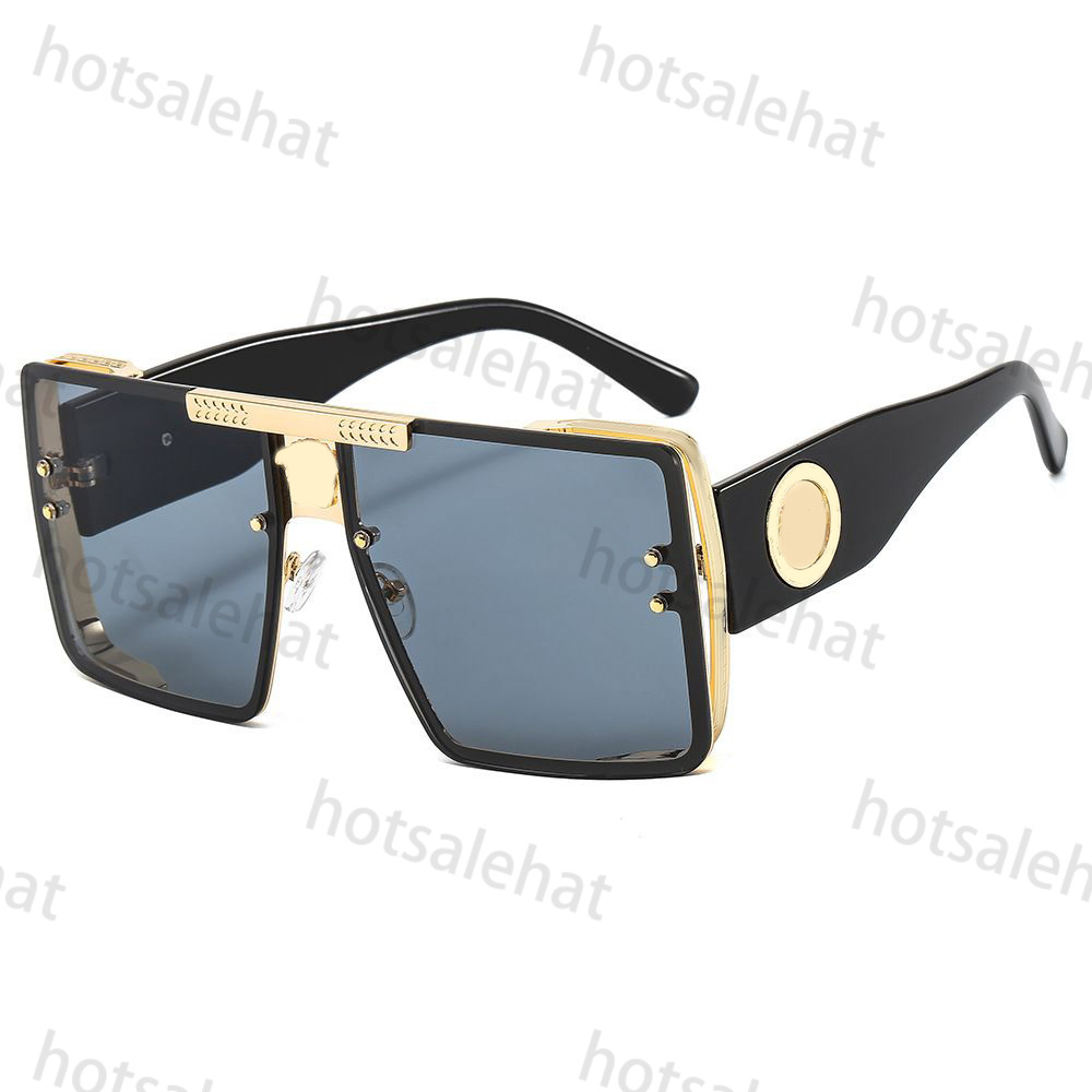 Designer preto óculos de sol Mulheres UV400 Lunette de Soleil Frame de tamanho grande Menses de sol polarizados Praia Verão de luxo de luxo Moda de óculos de luxo MZ0135