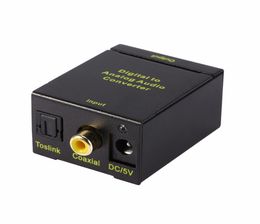 Convertidor de audio Toslink coaxial óptico digital negro a RCA analógico con puerto jack de 35 mm 3071381