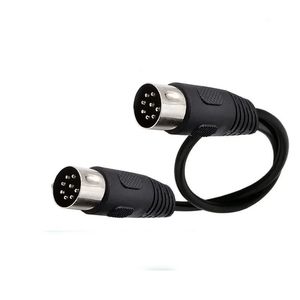 Zwart DIN8P mannelijk naar mannelijk signaalverbinding Audioconferentiesysteemkabel Extra groot handvat Microfoonkabel Bedieningskabel
