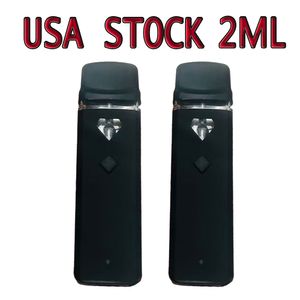 2 ml stylo vape jetable tension réglable vaporisateur vide noir E cigarette vide Pod 320 mAh batterie rechargeable bobine en céramique USA STOCK pour réservoir visuel d'huile épaisse