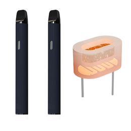 Stylos vape jetables noirs 2,0 ml Vaporisateur vierge E Cigarette 350 mAh Kit de démarrage de batterie rechargeable Snap on Caps Pods vides Bobines en céramique Port USB USA STOCK Huile épaisse