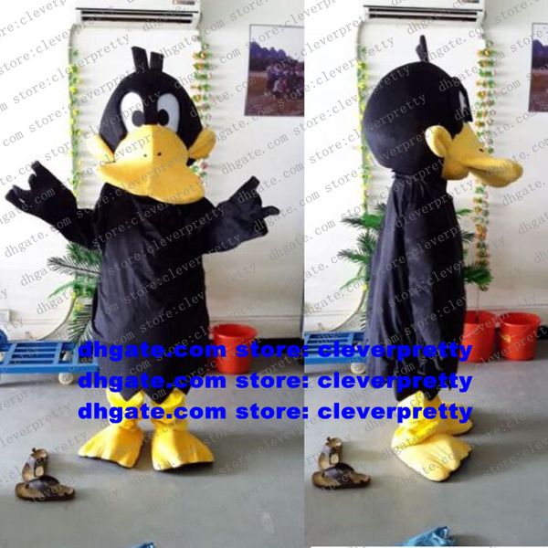 Costume de mascotte de canard de canard noir de canard noir de canard