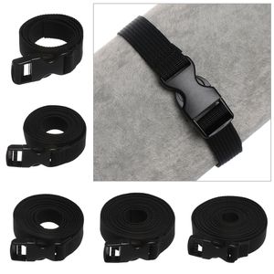 Gadgets para exteriores, nailon duradero negro de 0,5-3M, correa de cinturón de pestañas para equipaje con hebilla de leva, Kits de viaje, herramienta de Camping