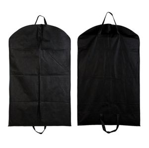 Zwarte stofdichte hanger jas kleding kledingstuk pak dekking opbergtassen, kleding opslag, almacenamiento, zaak voor kleding SN3020