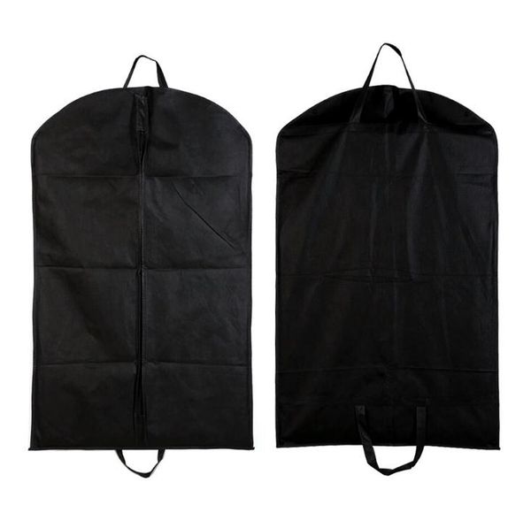 Noir anti-poussière cintre manteau vêtements vêtement costume couverture sacs de rangement, stockage de vêtements, almacenamiento, étui pour vêtements SN3020