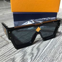 Zwarte e zonnebrillen z Designer cycloonglazen Mens Acetaat Dikke frame Dames Zon Glassees Driving Vakantie Party Dsignr Cyclon Glazen MNS Actat Fram Womns Glazen