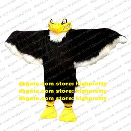 Black Eagle Hawk Tercel Tiercel Falcon Vulture Mascot Mascot Costume volwassen strip Karakter Bedrijf Activiteit Hoofd zeer grote ZZ7849