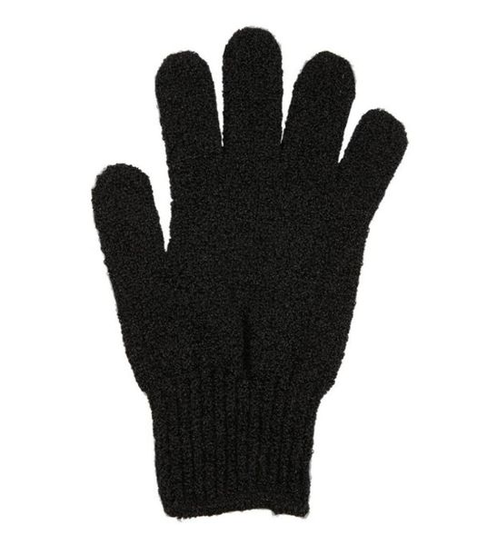 Gants exfoliants noirs cellules mortes de gommage entier cutanée douce de la peau