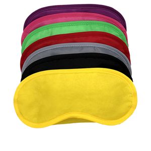 Zwart oogmasker Polyester spons Zacht 4 lagen Schaduw Dutje Cover Blinddoek Verduisterende slaap Slaapmasker voor slapen Reizen Mascara's Para Dormir