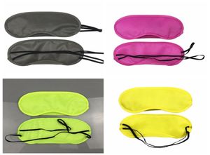 Zwart Oogmasker Polyester Spons Zacht 4 Lagen Schaduw Dutje Cover Blinddoek Verduisterende Slaap Slaapmasker Voor Slapen Reizen RRA24877091838