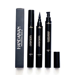 Zwarte eyeliner vloeibare potlood Sneldrogende waterdichte dubbel-afgesloten make-upzegels vleugel eyeliners potlood