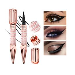 Black Eyeliner Pen Waterdichte zweetdichte sprankelende vloeistofvoering Potlood Cosmetische make -upgereedschap