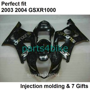 Black Backings Set voor Suzuki GSXR 1000 K3 2003 2004 Fairing Kit GSXR1000 03 04 Carrosserie GSXR1000 RU63