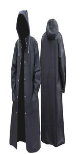 Mode noir adulte imperméable arc argument arc-toat femmes hommes de pluie coulée à capuche pour randonnée extérieure de la pêche à la pêche épaissie 210923917973