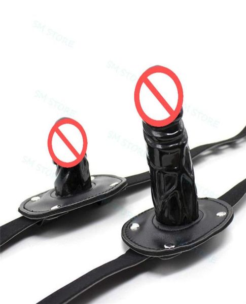 Noir Faux Cuir Sangle Bouche Gag Plug Outil De Retenue Cadeau Oral Couple Jeu Nouveau Sexe Oral Bondage Fellation Sex Toys A8764822004