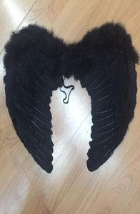 Black Feather Angel Wings Sexy Sexe ange Costume accessoires Christmas Halloween Produit entier7030304