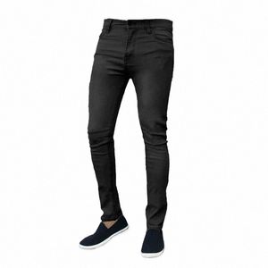 Zwart Fi Heren Slanke Jeans Hoge Stretch Busin Werk Denim Broek Herfst Klassieke Vintage Casual Skinny Jogging Jeans 2022 G4fc #