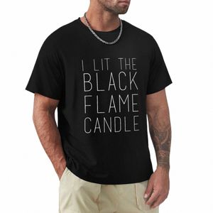 Black Flame Candle Camiseta blanca personalizada ropa de anime de gran tamaño camisetas negras lisas hombres a4rk #