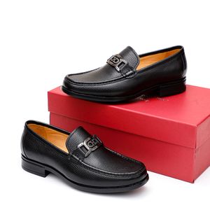 Zwarte formele kledingschoenen voor zachte ontwerpers mannen echte lederen schoenronde tenen heren zakelijk oxfords loafers designer schoenen EUR38-45