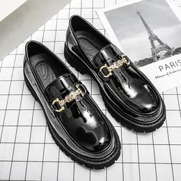 Chaussures formelles noires pour hommes mocassins masculins mocassins mâle