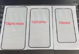 Protector de pantalla de cobertura total de vidrio templado con marco negro para Iphone 13 13PRO 13PROMAX XS XR XSMAX a prueba de explosiones con 10 en 1 p6557185