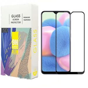 Protecteur d'écran en verre trempé à cadre noir pour Samsung A72 A52 A32 A12 A02s S20 FE M51 M21 A71 A51 A31 A21 A11 A01 A21S T-Mobile TCL Revvl 5G 4+ Emballage de vente au détail