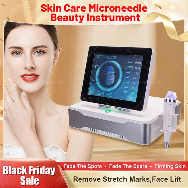 Black Friday 2023 nouvelle acné faciale d'élimination des vergetures à micro-aiguille RF pour supprimer l'appareil de beauté compact efficace