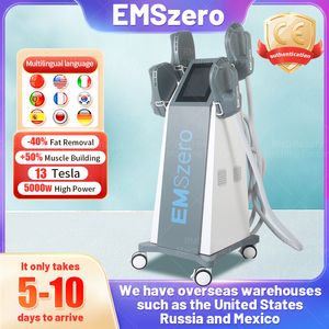 HOT DLS-EMSLIM Body Sculpting Slimming The New Neo 14 Tesla Hi-emt Machine con 4 piezas de manijas RF con almohadillas de estimulación pélvica EMSzero opcional