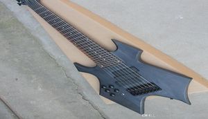 Black Frosted 8 Bass Electric Guitar String with pick-up 3 Black Black Hardware Scale de bois de rose personnalisé 6331089