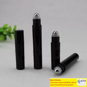 Bouteille en plastique noir givré sur bouteille pour huiles essentielles Bouteille de parfum rechargeable Conteneurs de déodorant F1507