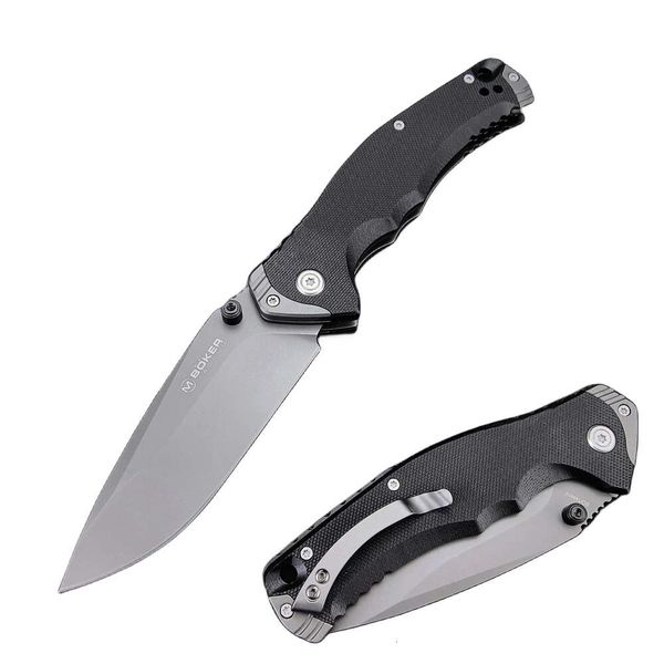 Black G10 Handle Boker 2 Style Hunting Pocket Knife 8CR13 PLIMING BLADE OUTDOOR SURVIVINE Équipement multifonctionnel