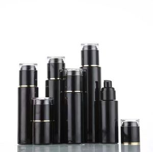 Zwarte glazen pompflessen 30 ml 60 ml 100 ml 120 ml Mist Atomizer Spray Bottle navulbare reisdispenser voor lotion Essence Skin Care Serum SN4678