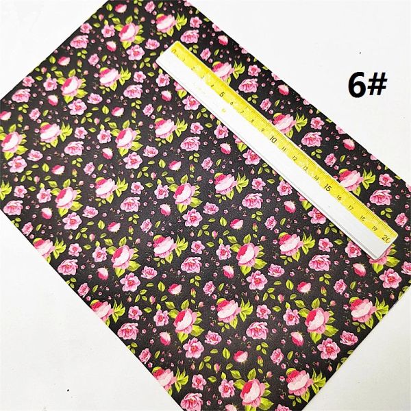 Feuilles en cuir paillettes noires arc-en-ciel cœurs miroits tissu pailleté rose en cuir synthétique imprimé pour artisanat bricolage 8.2 